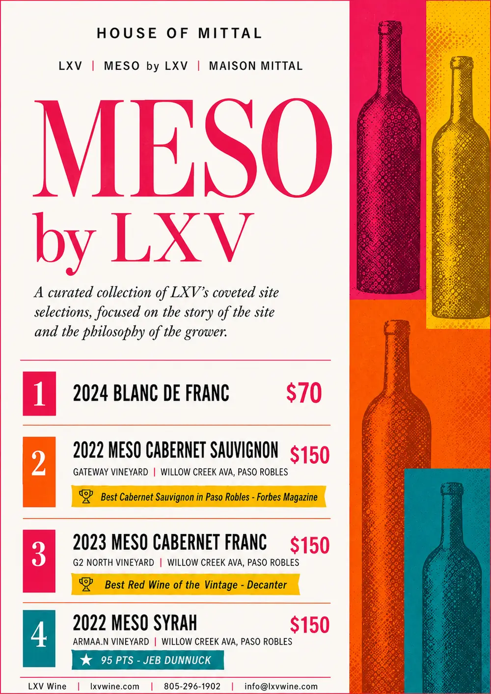 MESO by LXV — featured wines for Aspen Food & Wine