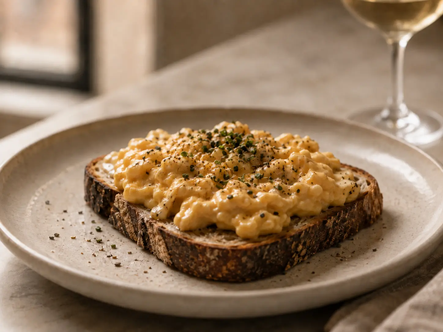 Truffled Eggs on Toast