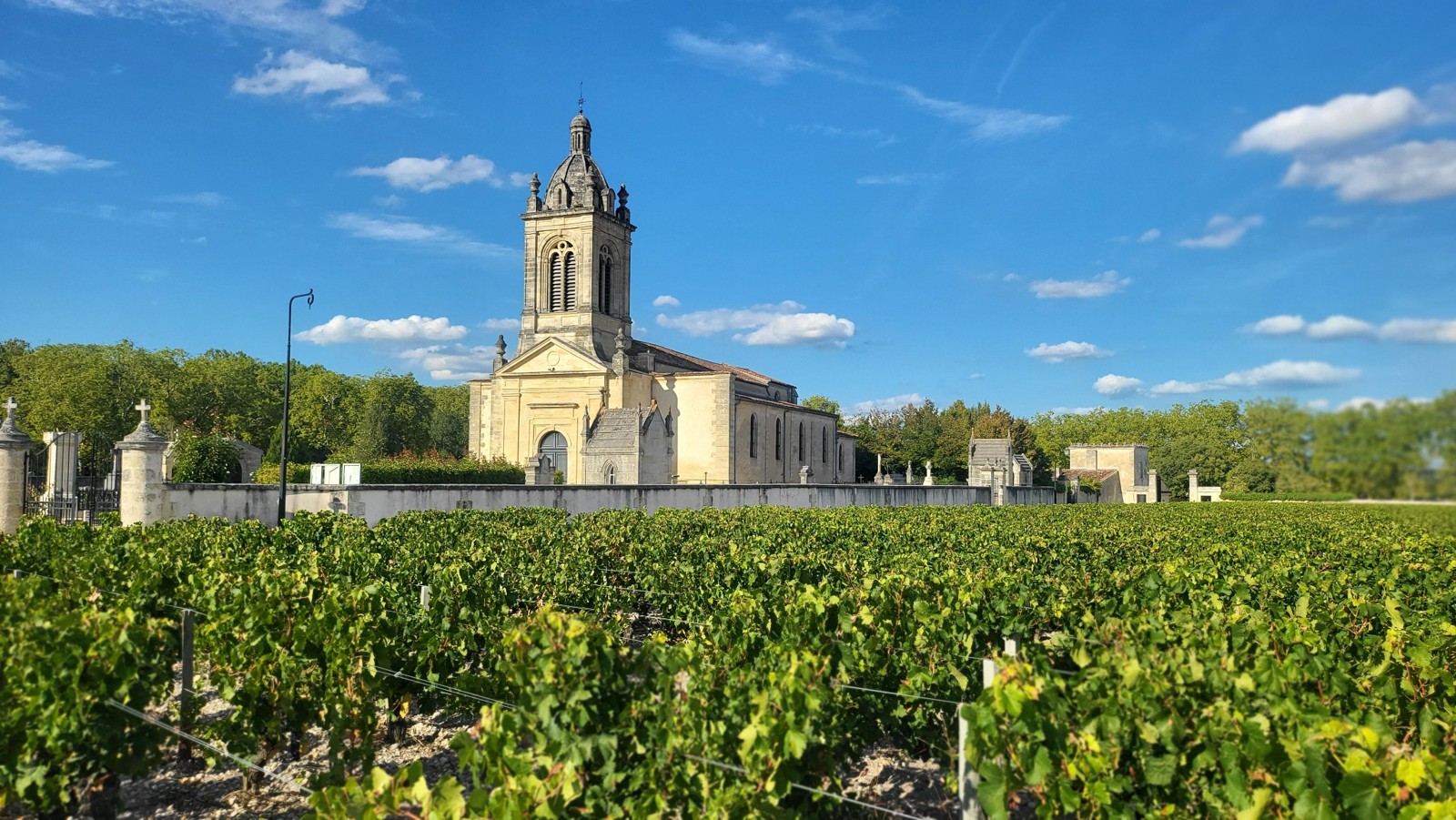 A church among the vines, photographed on our Bordeaux travels.