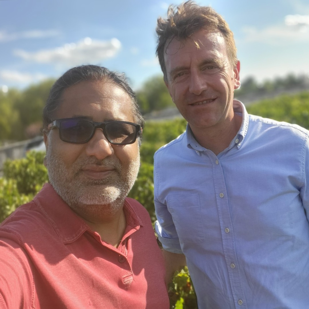 Frederick Ammons with Kunal in Bordeaux, France.