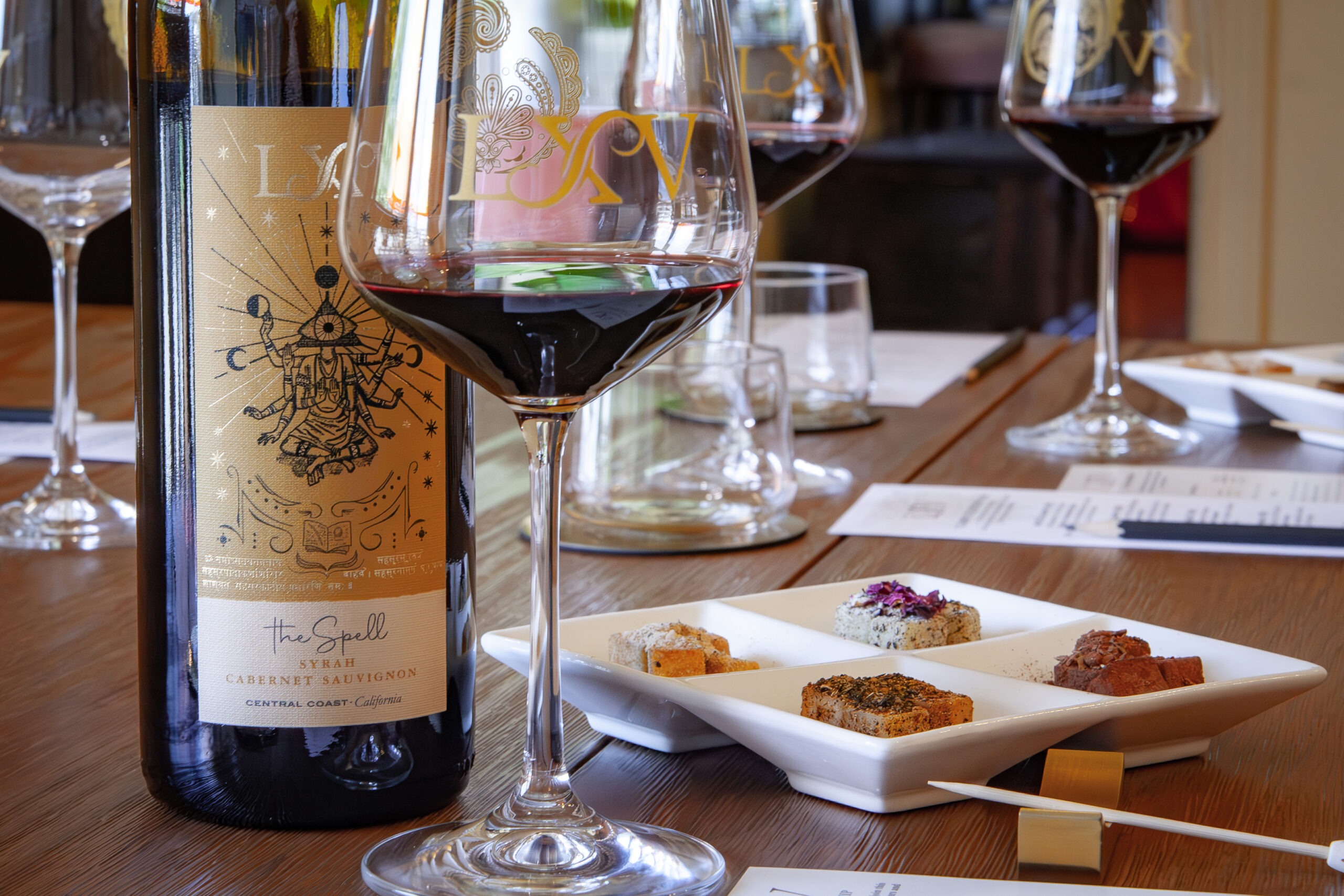 LXV's award-winning signature wine and spice pairing experience in Paso Robles.